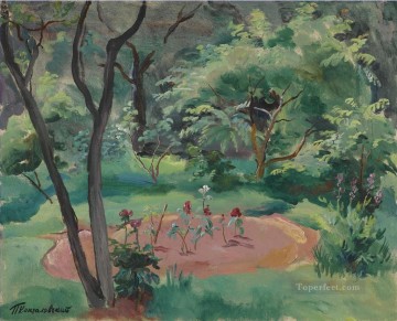  Petrovich Oil Painting - THE ROSE GARDEN Petr Petrovich Konchalovsky scenery
